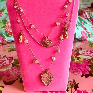Betsey Johnson Ballet Slipper Illusion Necklace